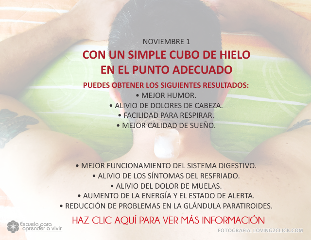 Con un simple cubo de hielo en el punto adecuado